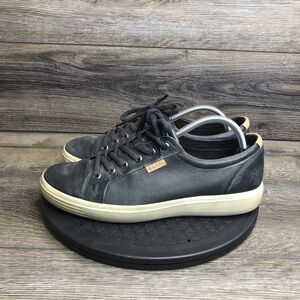 ECCO Soft 7 Casual Leather Shoes Black White Men’s Size 8